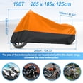 thumbnail image 4 of Unique Bargains 180T Motorcycle Cover Scooter Rain Dust UV Protector Orange Black XXL, 4 of 8