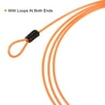 thumbnail image 4 of Uxcell 0.1''x 4.92ft  Coated Security Cable Luggage Lock Wire Rope Double Loop Steel Orange 2Pcs, 4 of 5