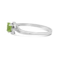 thumbnail image 4 of 14k White Gold Oval Peridot And Diamond Ring, 4 of 6