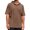 Brown, variant on LANGWYQU Short Sleeved Men Solid Color Casual Hooded Tops Male Knit Hoodies