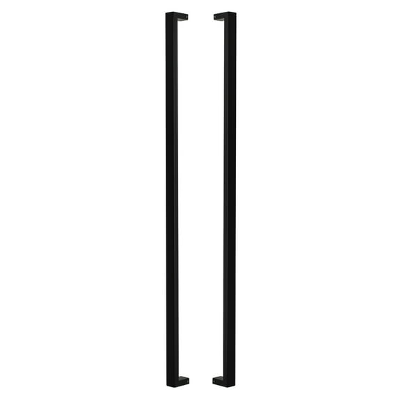 Sure-Loc Pl-2Sq48 Square 48" Center To Center Single Door Pull - Black