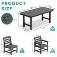 thumbnail image 4 of LOYALICE 7 PC Outdoor Patio Furniture Set, Patio Dining Sets, 6 Chairs and 1 Table, Gray, 4 of 10