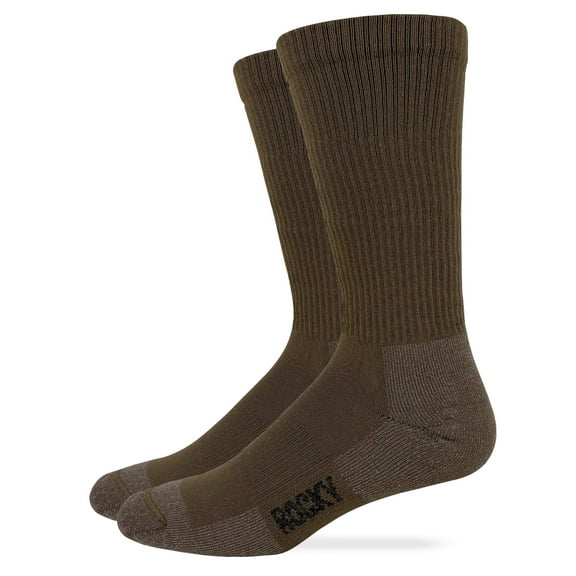 ROCKY Mens Merino Wool Year Round Seamless Toe Military Crew Boot Socks 1 Pair Pack