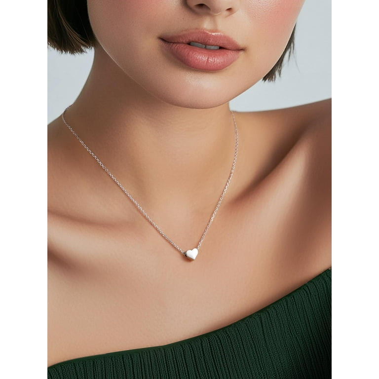 Bamoer 100% 925 Sterling Silver Elegant Lotus Pendant Necklaces Cubic