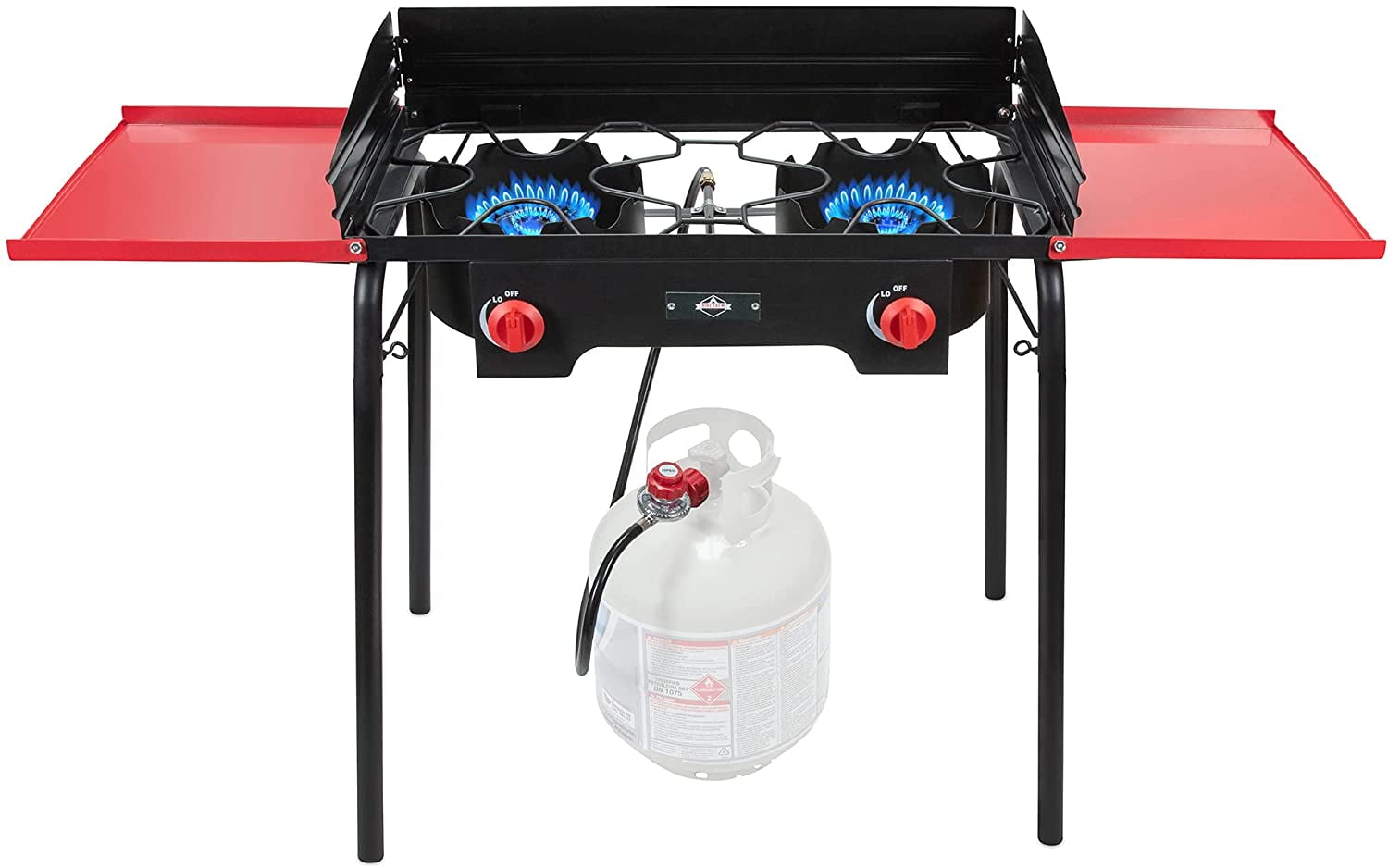 High Pressure 3-Burner Outdoor Camp Stove with Stand And Gas Hose 