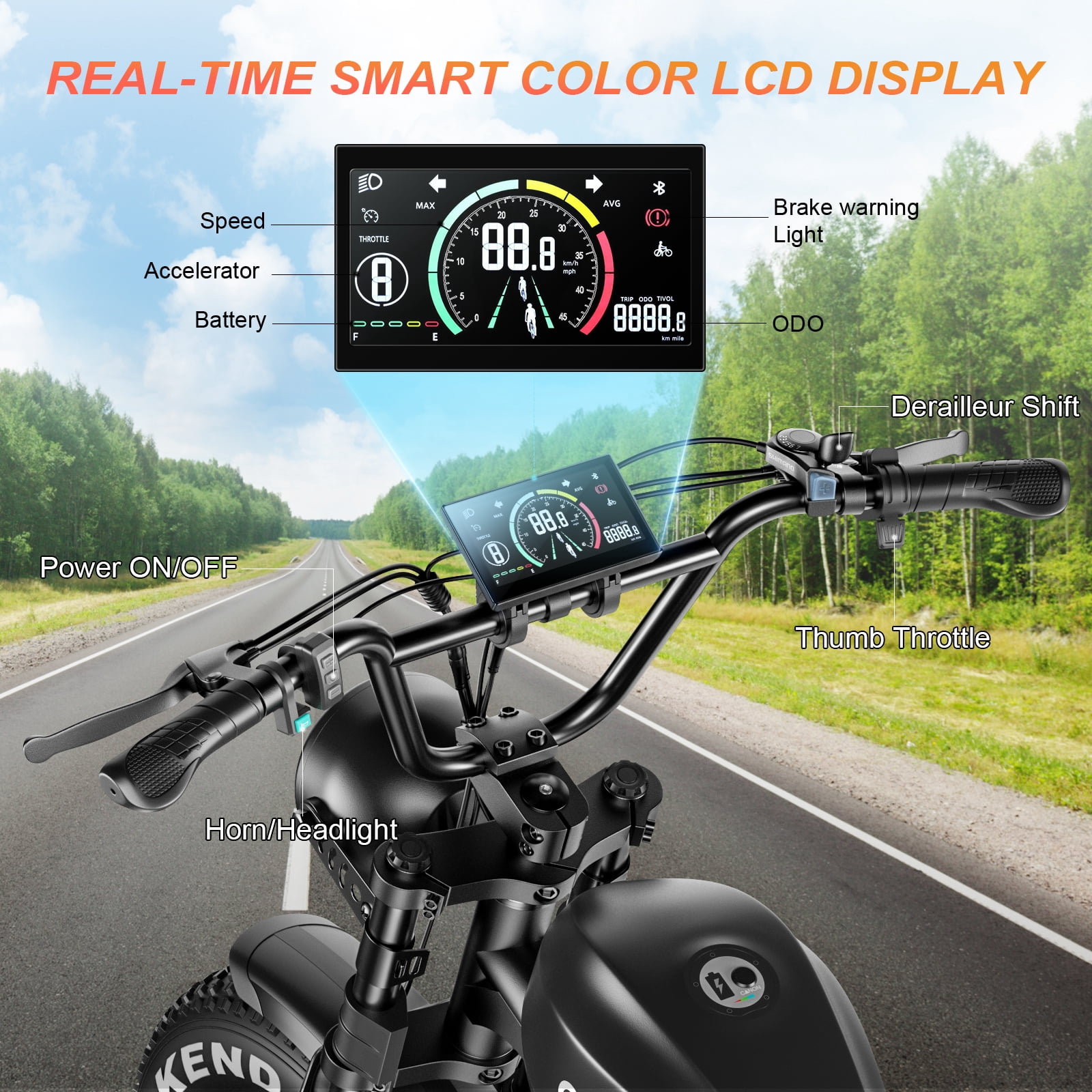 Emoko C93 750W 20x4.0" Fat Tire Electric Bike for Adults, 48V 20Ah 19.8 mph Ebike, 43 Miles UL2849