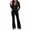 Black, variant on vdgthytj Tracksuits for Women Set 2 Piece Velour Full Zip Long Sleeve Hooded Jackets Flare Pants Fall Winter Athleisure Outfits(X-Large,Wine)