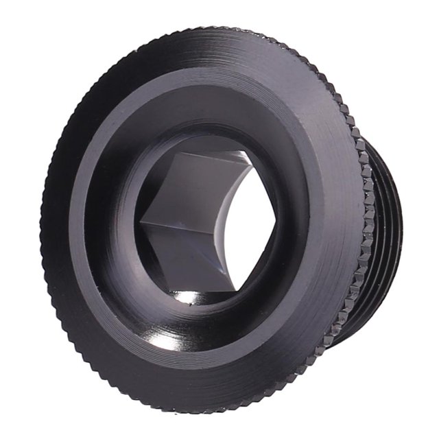 Tapa de manivela de bicicleta M18 MTB, tapa de tornillo, accesorio de bielas de aleación de aluminio (negro)