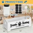 thumbnail image 5 of Storage Containers Dog Food, Snack Containers for Dog Treats, Farmhouse Wood Dog Treat Holder with 3 Plastic Cat Dog Treat Jars, Pet Food Can Covera, Treat Jars for Dog Biscuits, 5 of 6