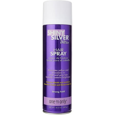 2 Pack - One N' Only Shiny Silver Ultra Hair Spray, Strong Hold 10.2 oz