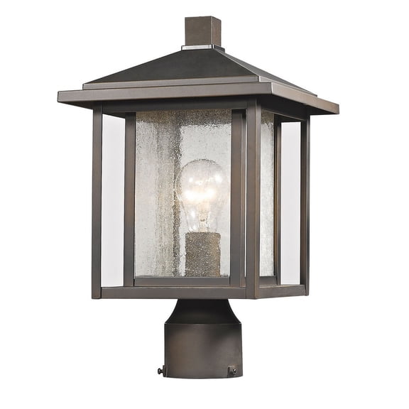 Z-Lite 554PHM-ORB Aspen Outdoor Post Light 9in Oil Rubbed Bronze Aluminum