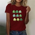 thumbnail image 2 of Nmnitkp Womens Tops High-Quality Fabric St Patricks Day Shirt Women - Funny Spring Tops for Women Shirts Lucky Shamrock T Shirt Casual Irish Short Sleeve Tops, 2 of 4