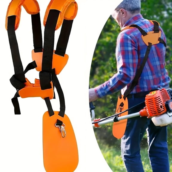DEXIMRO Trimmer Shoulder Strap Padded Universal Adjustable, Weed Eater Harness, Brush Cutters Harness Nylon Double Shoulder Harness for Trimmer