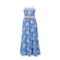 thumbnail image 4 of Kmbangi Summer Flower Print Sleeveless Dress with Detachable Shoulder Strap, 4 of 10