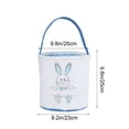 thumbnail image 3 of Rewenti Easter Bunny Decorative Gift Bags Food Bags Candy Bags Handheld Storage Baskets Canvas Storage Bags, 3 of 5