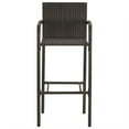 thumbnail image 2 of vidaXL Bar Stools 2 pcs Brown Poly Rattan, 2 of 5
