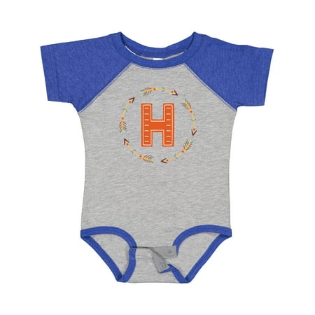 

Inktastic Letter H Tribal Arrow Monogram Gift Baby Boy or Baby Girl Bodysuit