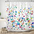 thumbnail image 3 of Tchckioa Watercolor Dot Shower Curtain,72x72 Inch Waterproof Hooks Bath Curtain for Bathroom, 3 of 6