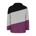 thumbnail image 6 of Itsame Puffer Jackets Womens Winter Coats Printed Casual Relaxed Lapel Collar Button Cotton for Women Waterproof Jacket Purple Size XL, 6 of 7