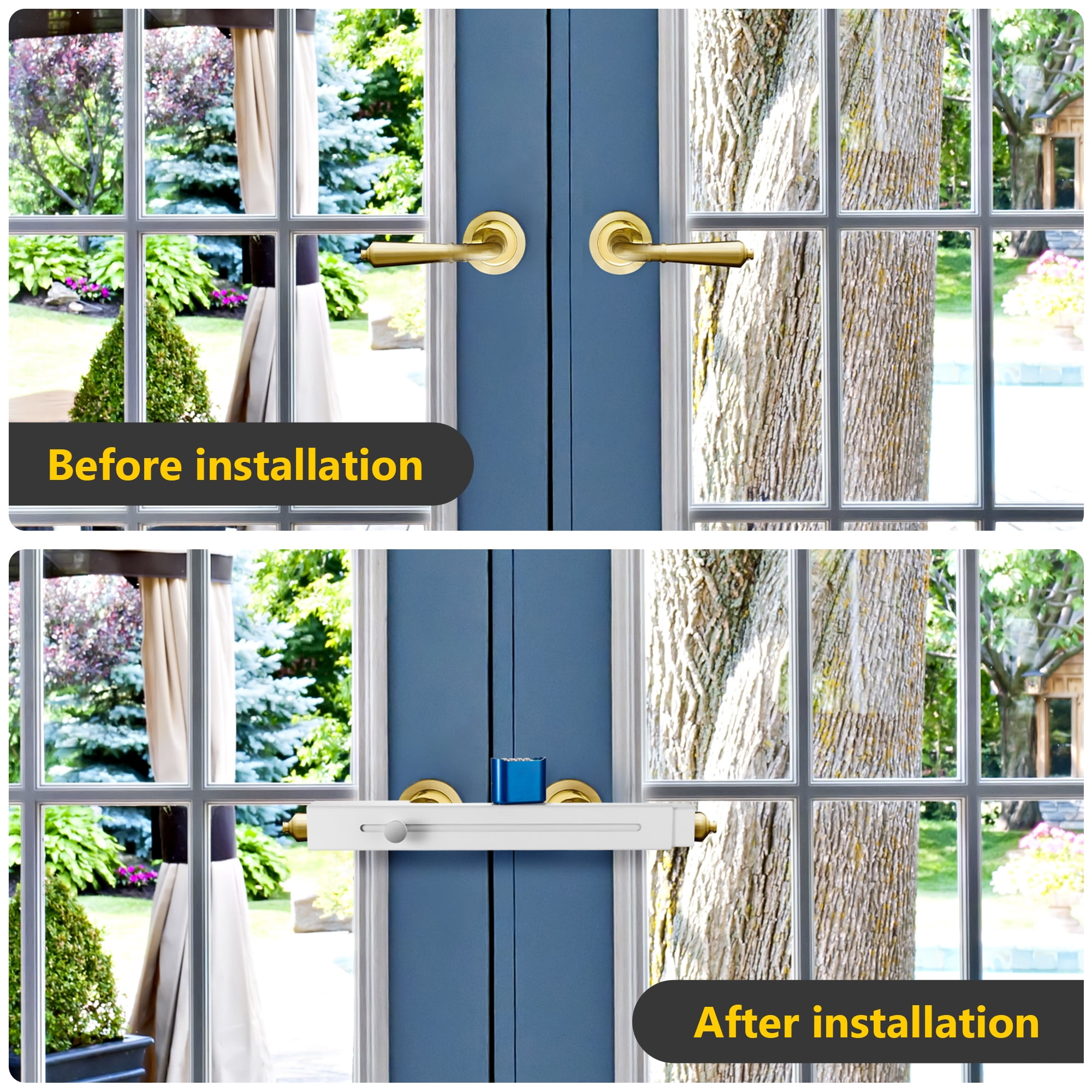 Sihnman patio french door lock hardware for patio door lock security