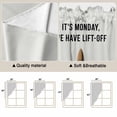 thumbnail image 5 of Cartoon Rockets Swag Valances for Windows, Kitchen Window Curtains Over Sink, Letters It's Monday We Have Lift-off Window Treatment Curtains for Living Room/Bedroom Curtains 2 Panel Sets 36"x45", 5 of 8