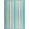 thumbnail image 2 of JONATHAN Y JONATHAN  Y Negril Modern Double Stripe Indoor/Outdoor Area Rug 3 X 5 - Aqua/Beige, 2 of 5