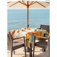 thumbnail image 2 of Outdoor Tablecloth with Umbrella Hole and Zipper, Orange Pumpkins Fall Square Table Cloth 54x54 Inch Waterproof Tablecloth, Thanksgiving Maple Leaves Weeping Rustic Picnic Table Cover for Patio, 2 of 7