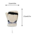 thumbnail image 3 of Xfvqtps Mens and Womens USB Heated Fingerless Gloves Constant Temperature Thumb Hole with Flip Cover Plush Knitting Stripe Color Blocking Fashion Thermal Warm Winter Mittens Khaki, 3 of 9