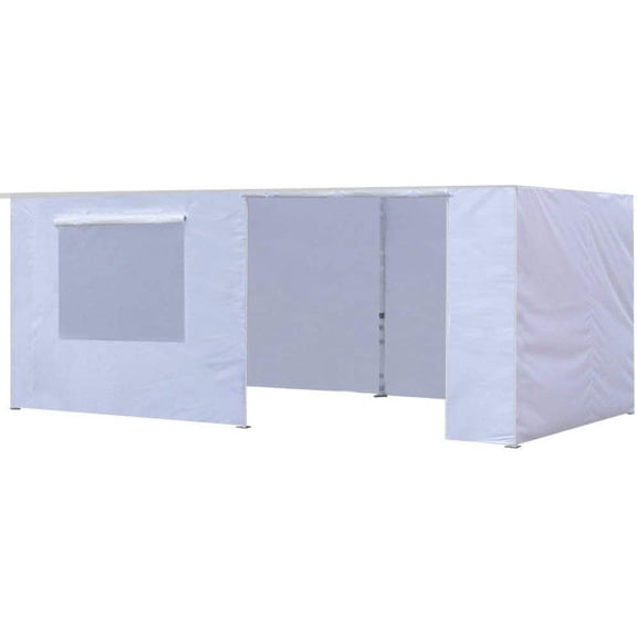Eurmax USA 10x20ft Canopy Tent Replacement Walls - Set of 4 Zippered Sidewalls,White(Tent Not Included)