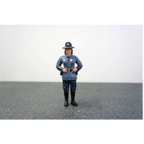 State Trooper Sharon Figure For 1:18 Diecast Model Cars by American Diorama
