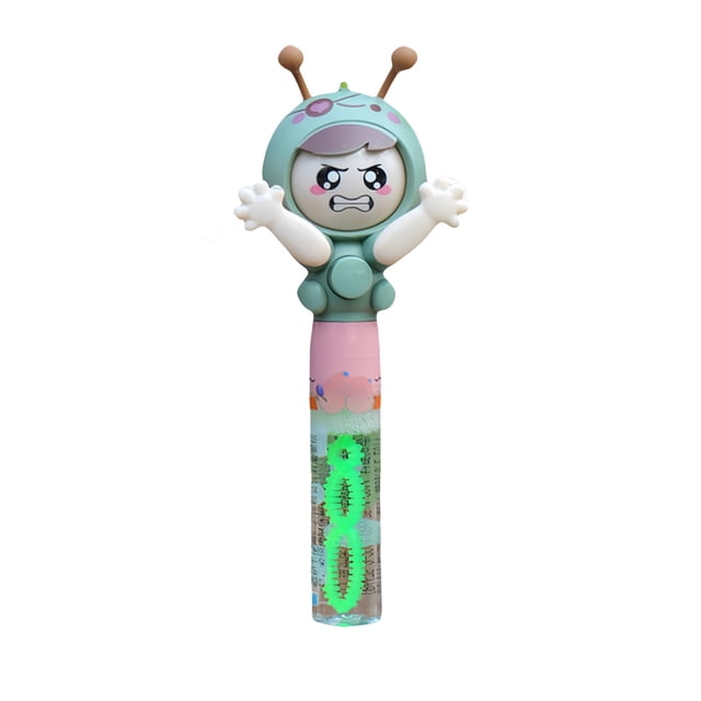 Rotating Face Changing Bubble Blower Toy Carousel Style With 3 Expressions Hand Crank Fun For Kids Party Gift Plastic Green Green