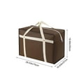 thumbnail image 3 of Storage Bag for Quilts Moving Packing Bag Rivet-Reinforced Large-Capacity Luggage Bag for Home Organization, Brown, 3 of 7