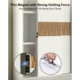 thumbnail image 3 of Magnetic Door Sensor 4 Pcs Slim Stainless Steel Magnetic Locks for Sliding Doors, Black, 3 of 5