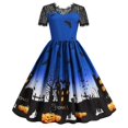 thumbnail image 2 of Likimi Hallowmas Dress For Women Dress Up Cartoon Print Stage Show Halloween Costumes For Performance Fashionable Cosplay Dresses Size S, 2 of 9