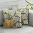 thumbnail image 3 of nygtbtfer Fall Pillow Covers Set of 2, Thanksgiving Throw Pillow Covers Artistic Pumpkin Home Outdoor Decorative Pillow Case Cushion Case for Couch Sofa White, 3 of 7
