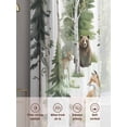 thumbnail image 6 of Sheer Curtains 54 Inches Long 2 Panels, Watercolor Animals Bears Deer Foxes Rod Pocket Curtain Voile Draperies, Rabbits Trees Light Filtering Window Treatment for Living Room Kitchen Bedroom, 6 of 8