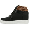 thumbnail image 3 of Journee Clarity High Top Round Toe Comfort Wedge Sneaker, 3 of 11