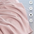 thumbnail image 3 of MooMee Pillowcases 100% Washed Cotton Linen Like Textured Envelope Closure Set of 2 (Grayish Pink, King), 3 of 5