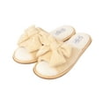 thumbnail image 5 of Jessica Simpson Womens Plush Open Toe Slide On House Slipper with Bow, 5 of 9