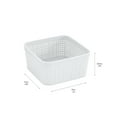 thumbnail image 6 of Simplify 6 Pack Plastic Organizing Storage Basket Set, White, 6 of 8