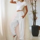 thumbnail image 5 of Wayren - Pantalones de chándal con parte inferior cerrada para mujer con bolsillos, pantalones de entrenamiento de cintura alta, pantalones Prendas para la parte inferior del cuerpo Type14 NO14, 5 of 6