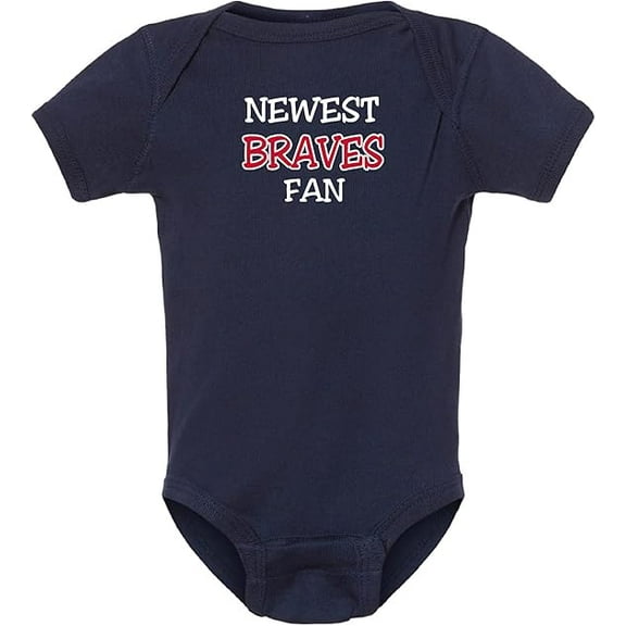 Newest Braves Fan Cute Baby Boy Outfit Baseball Bodysuit (6 Months)