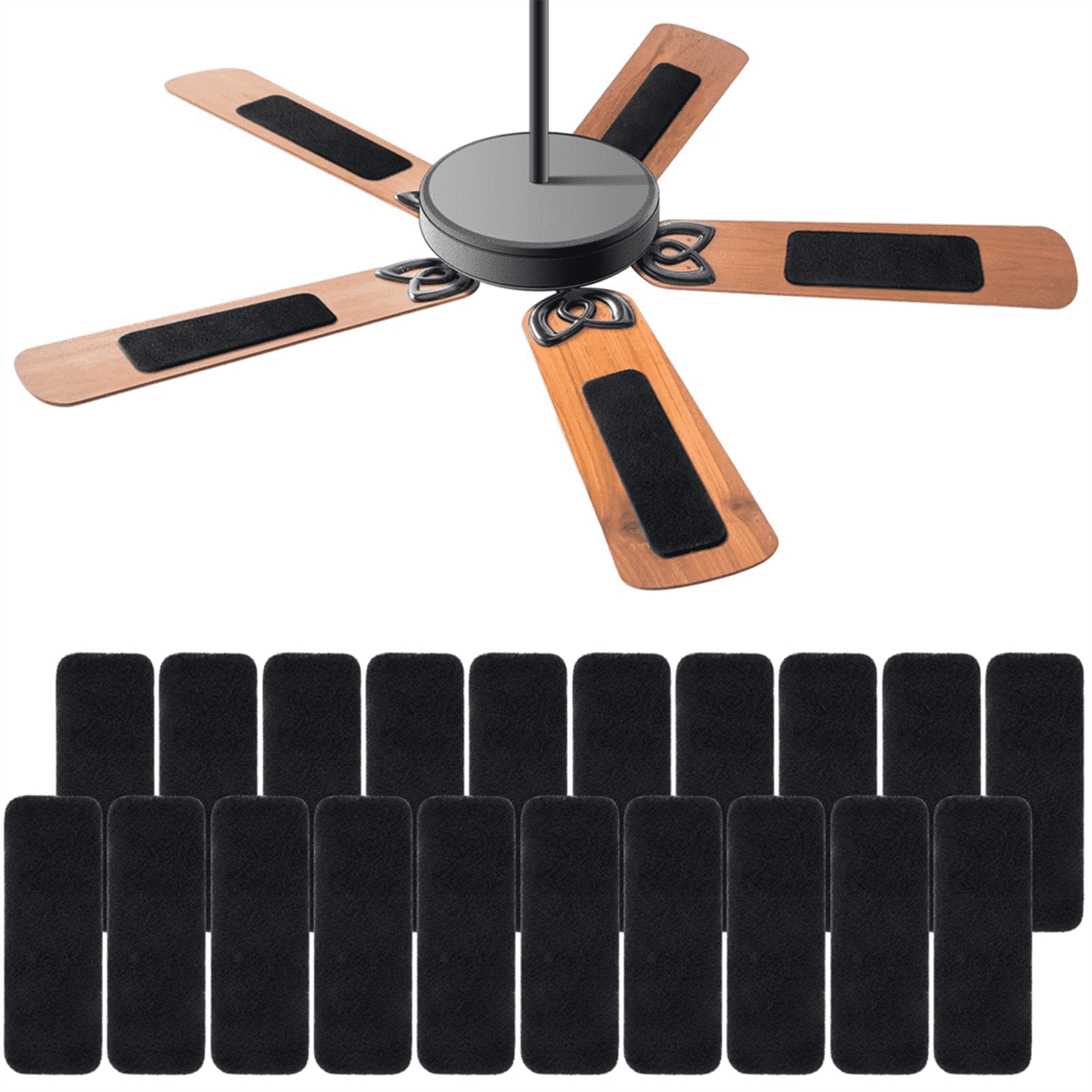 20 Pcs Ceiling Fan Blade Filters Pads Coconut Carbon Filter