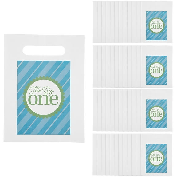 Fun Express 7 1/2" x 10" Bulk 50 Pieces 1st Baby Boy The Big One Paper Treat Bags