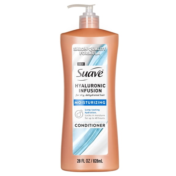Suave Hyaluronic Infusion Moisturizing Conditioner, Hydrates Dry Hair with Hyaluronic Acid, 28 oz