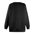 thumbnail image 4 of Women Oversized Long Sleeve Sweatshirts Crewneck Side Slit Loose Teen Girl Pullover Top 2025 Fall Y2K Trendy Clothes (Black,XX-Large), 4 of 4