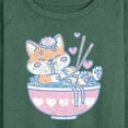 thumbnail image 3 of Instant Message - Kawaii Ramen Shiba Inu - Women's Lightweight French Terry Long Sleeve Shirt, 3 of 6