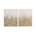 thumbnail image 1 of Madison Park Golden Glimmer 100% Hand Brush Embellished Canvas, 2 Piece Set Gold See Below, 1 of 4