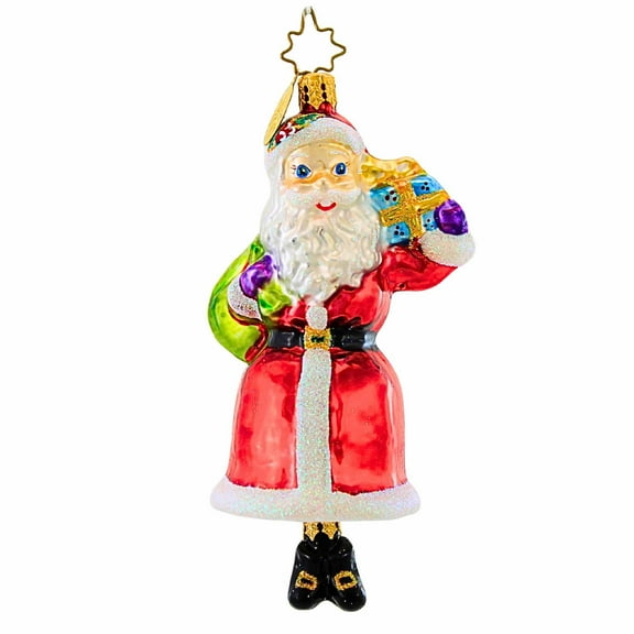 Christopher Radko 4.50In Ring-A-Ding Santa, Glass, Ornament Christmas 1010930