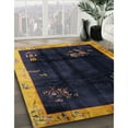 thumbnail image 3 of Ahgly Company Machine Washable Indoor Rectangle Traditional Night Blue Area Rugs, 7' x 10', 3 of 7